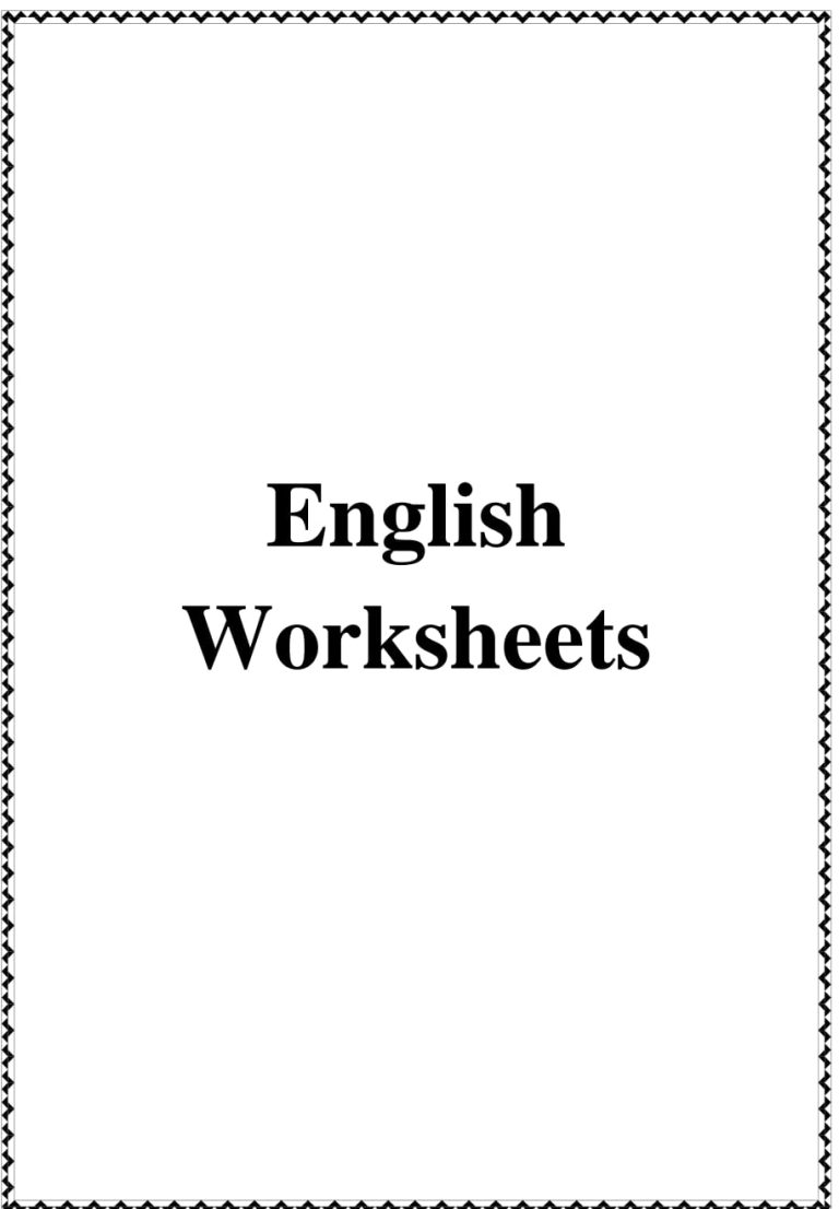 Worksheets for Grade 4 - Syed House Library